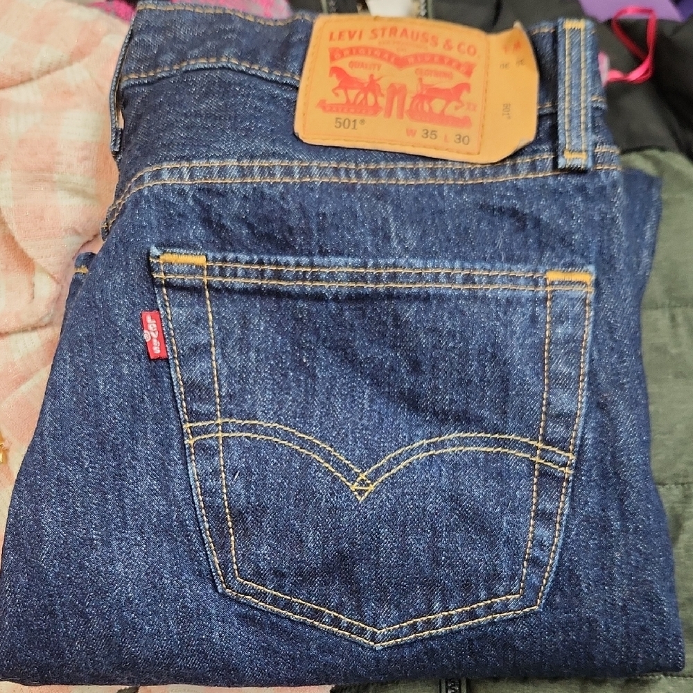 Levi's Men's Dark Blue Straight Jeans